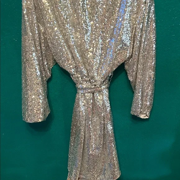 Anthropologie Sequin Wrap dress NWT! - Picture 10 of 12